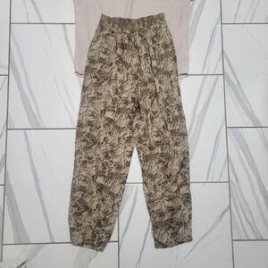 Vintage blowy boho officewear tropical slacks